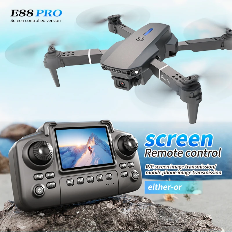 Drone Controller Screen - Profissional e88 pro drone com tela