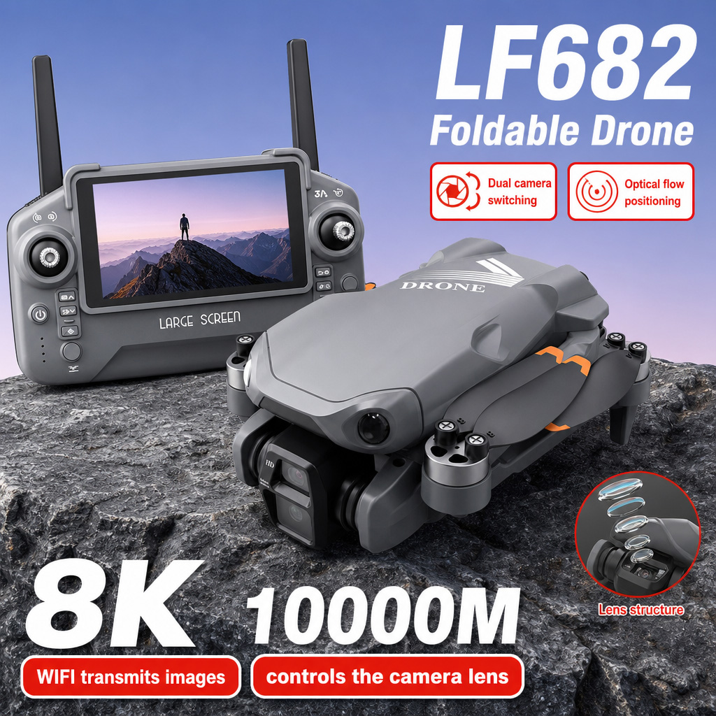 Drone Battery Charger - Drone Aéreo LF682 com Câmeras Duplas