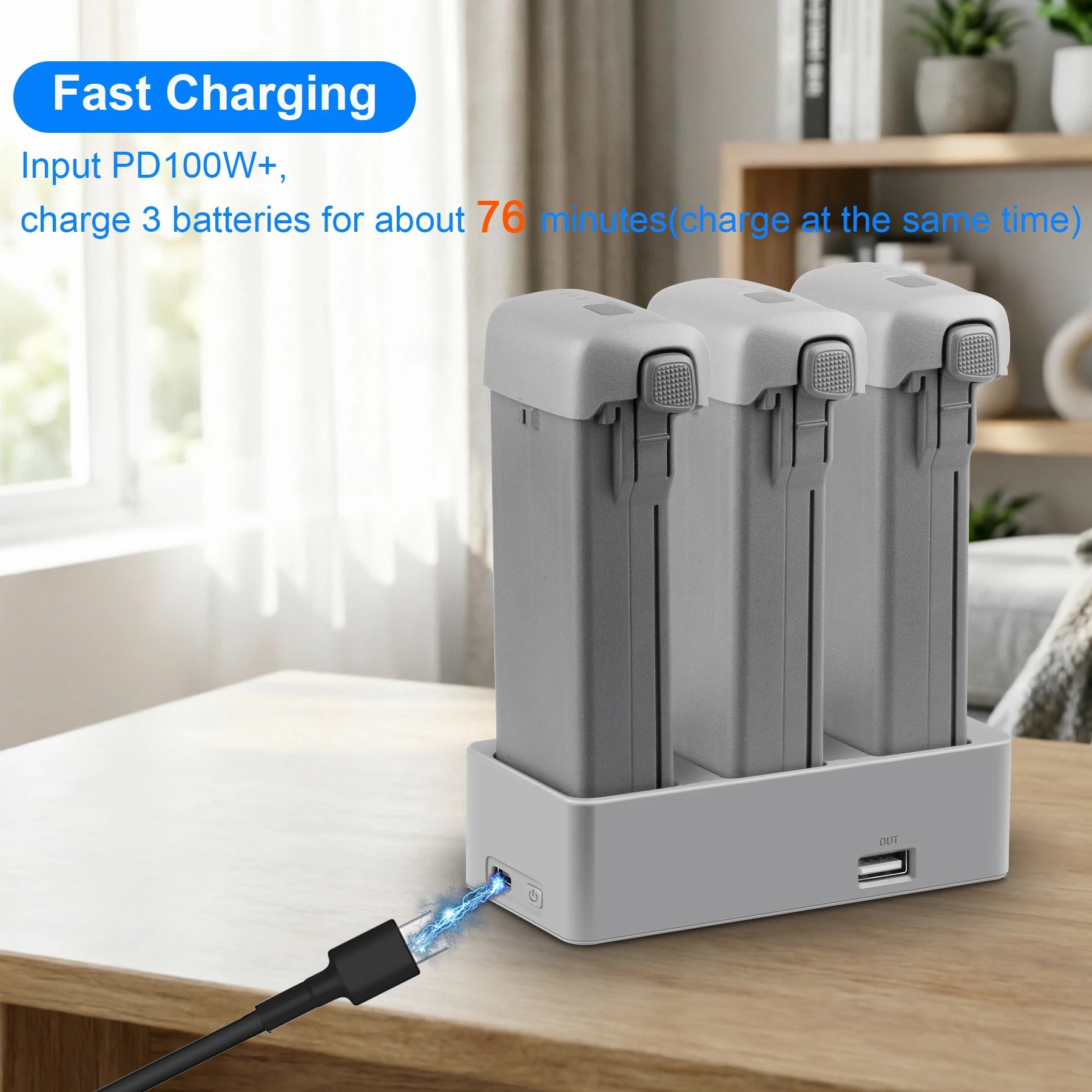 Carregador Rápido de Três Vias - Drone Charging Hub avaliação e preço
